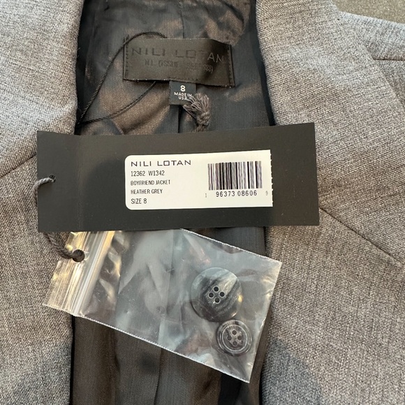 Nili Lotan Boyfriend Jacket in Heather Grey (Sz 8) - Picture 8 of 9